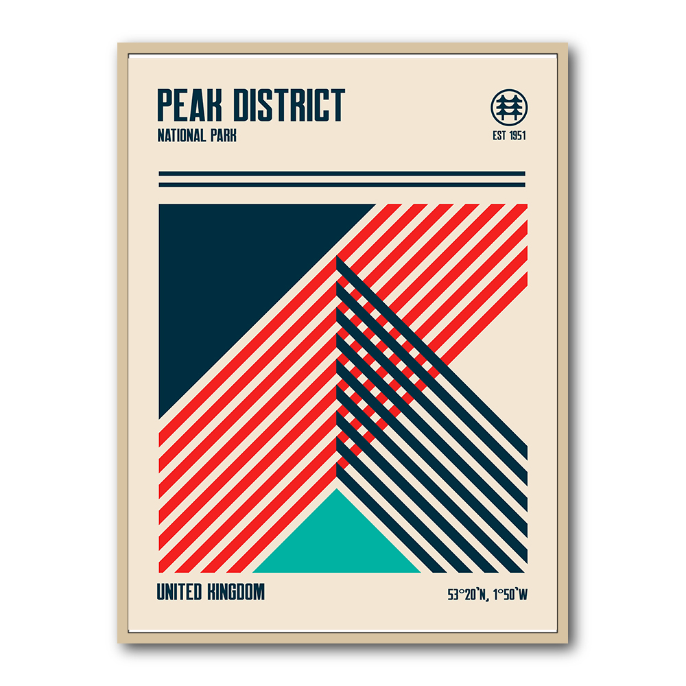 Peak District National Park Travel Poster Peak District National Park Travel Poster