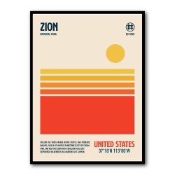 Zion National Park Travel Poster