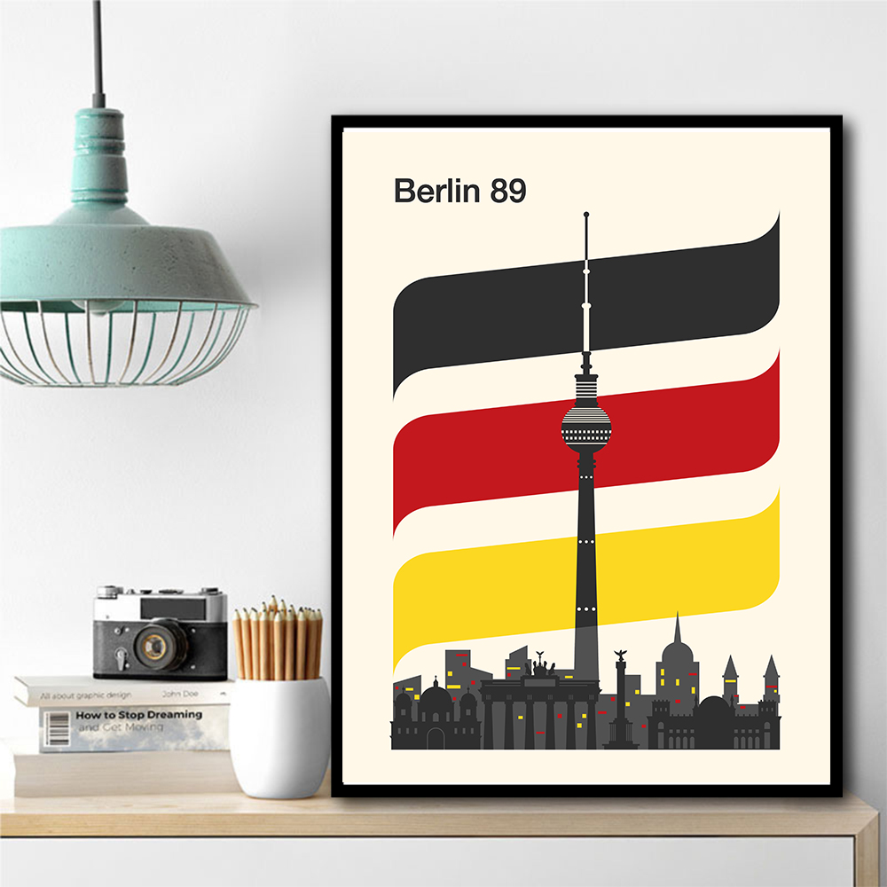 Berlin Retro Travel Print Berlin Retro Travel Print