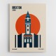 Brixton Tower Retro Travel Print