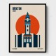 Brixton Tower Retro Travel Print