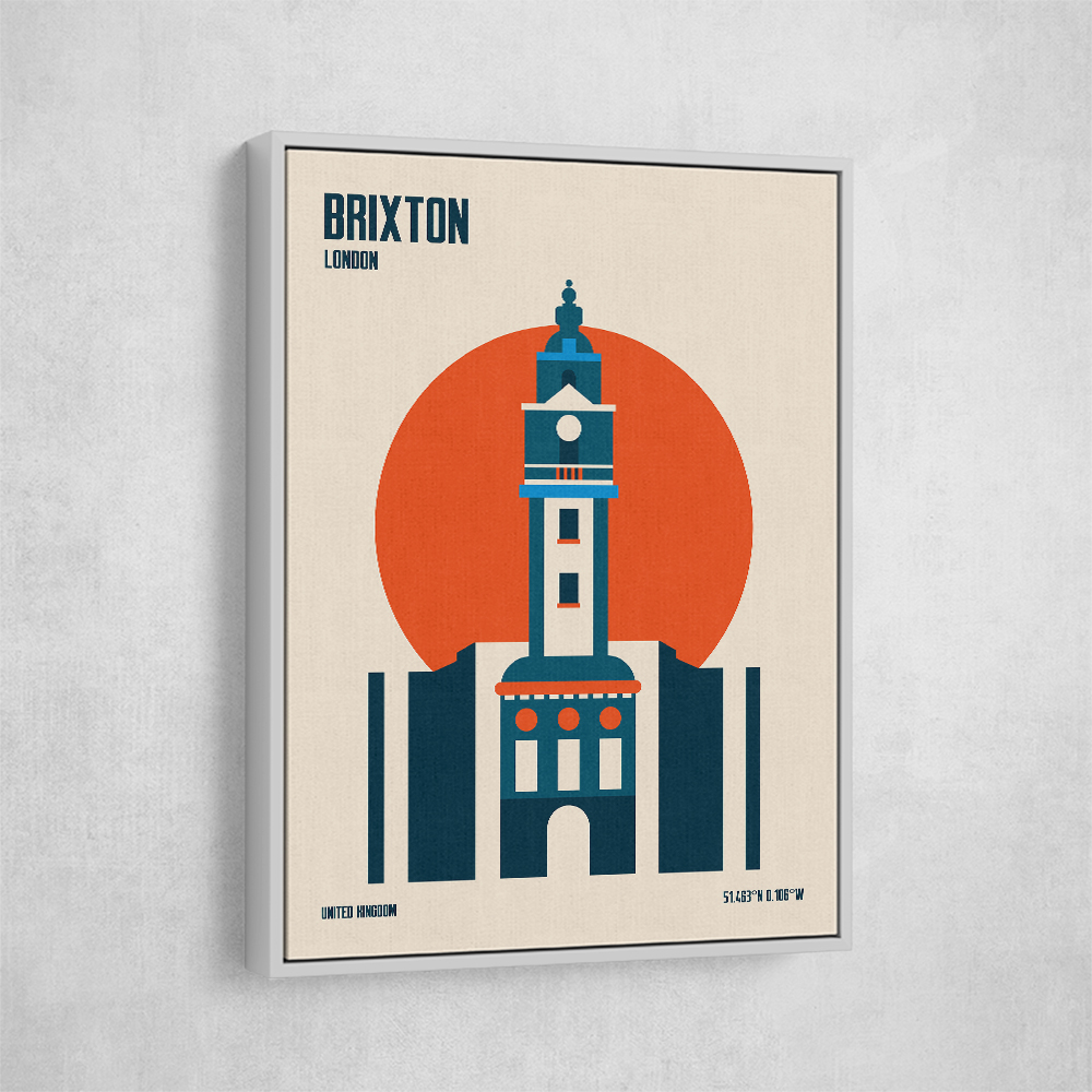 Brixton Tower Retro Travel Print