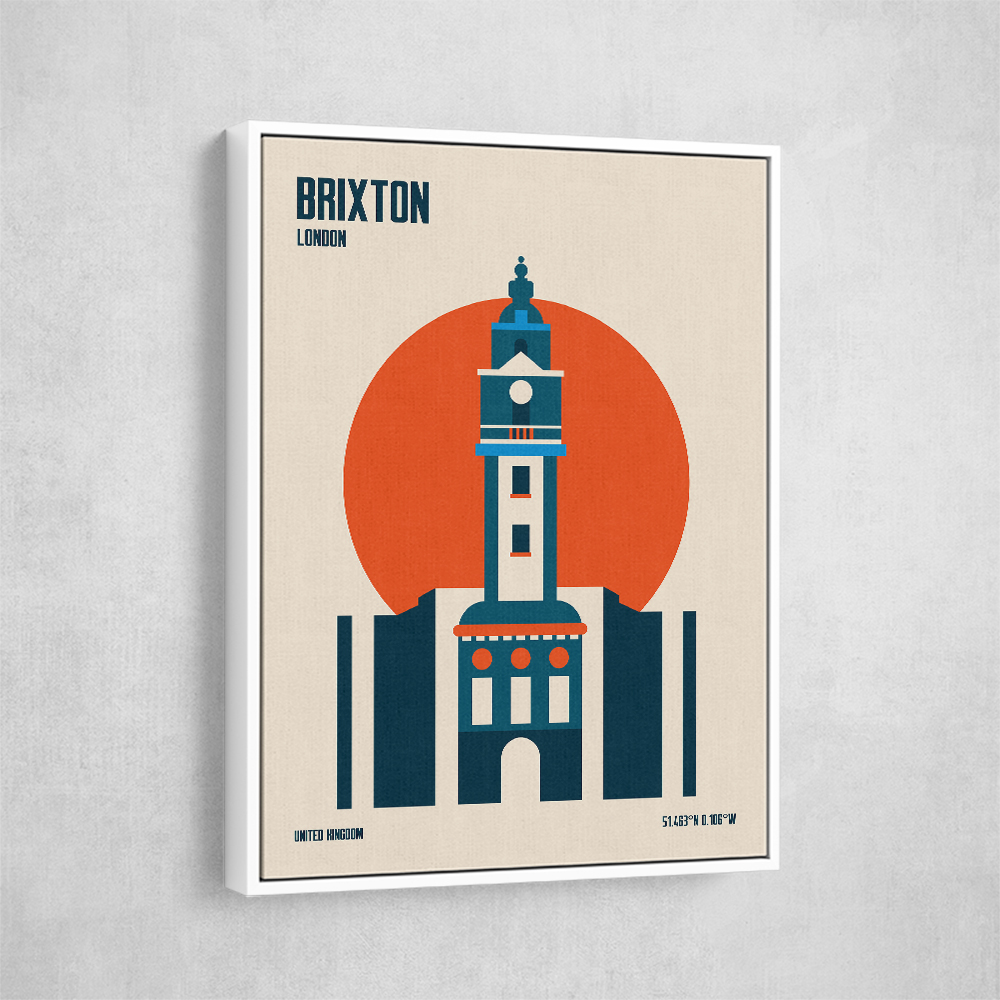 Brixton Tower Retro Travel Print