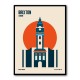 Brixton Tower Retro Travel Print