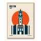 Brixton Tower Retro Travel Print