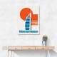 Dubai Burj Al Arab Minimalist Retro Travel Print