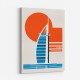 Dubai Burj Al Arab Minimalist Retro Travel Print