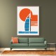 Dubai Burj Al Arab Minimalist Retro Travel Print