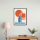 Dubai Burj Al Arab Minimalist Retro Travel Print