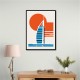 Dubai Burj Al Arab Minimalist Retro Travel Print