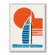 Dubai Burj Al Arab Minimalist Retro Travel Print