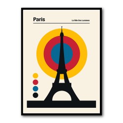 Paris Eiffel Tower Retro travel Print