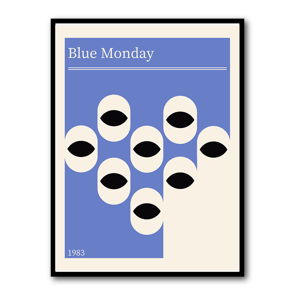 Blue Monday Abstract Retro