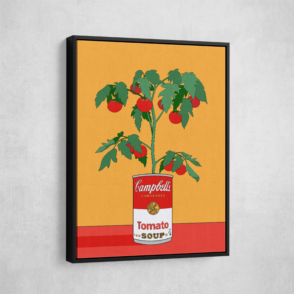 Campbells Soup Tomato Plant Retro Illustration