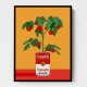 Campbells Soup Tomato Plant Retro Illustration