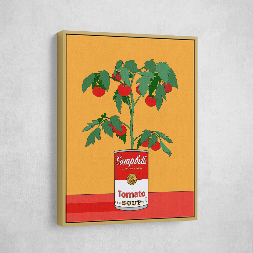 Campbells Soup Tomato Plant Retro Illustration