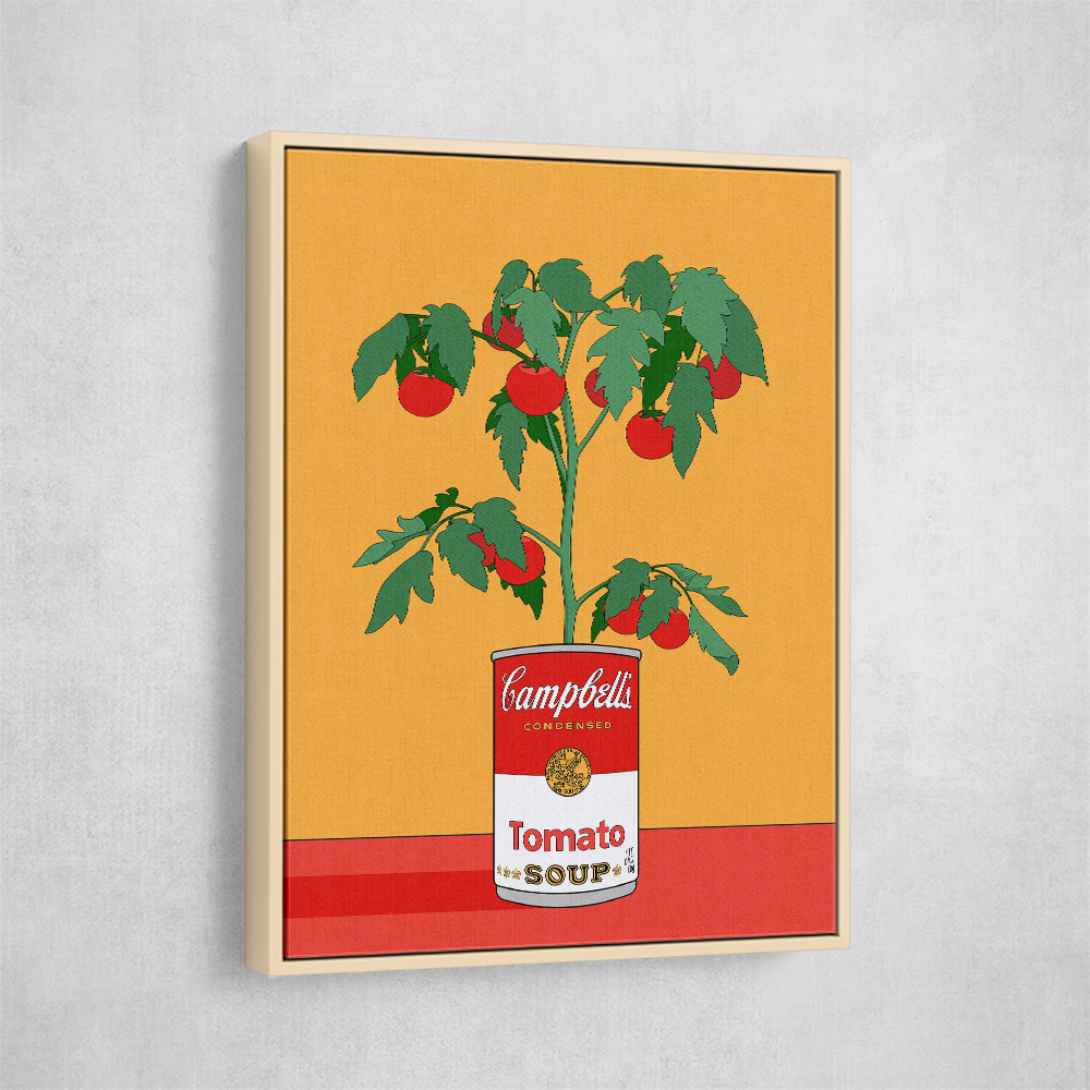 Campbells Soup Tomato Plant Retro Illustration