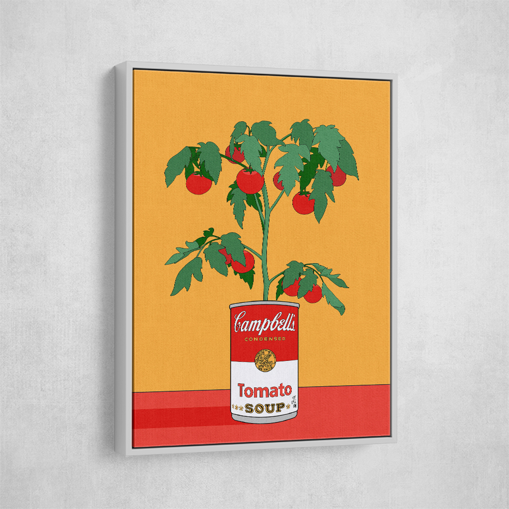 Campbells Soup Tomato Plant Retro Illustration