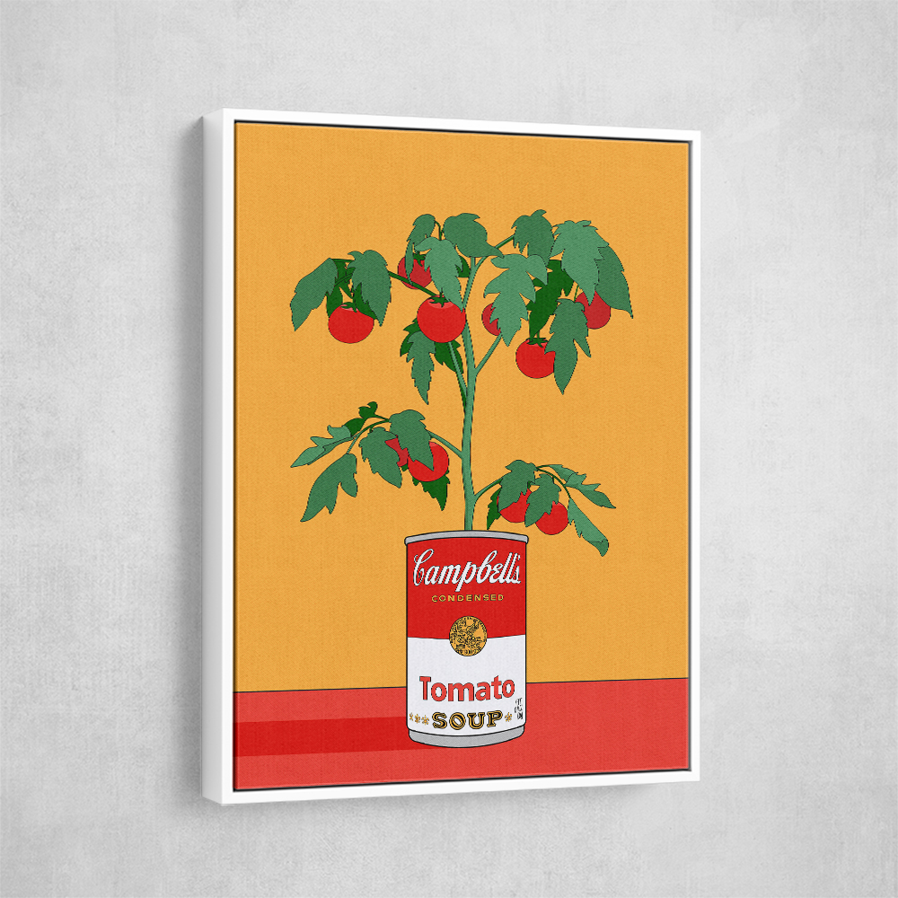 Campbells Soup Tomato Plant Retro Illustration