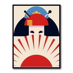 Geisha Girl Retro Minimalist Design