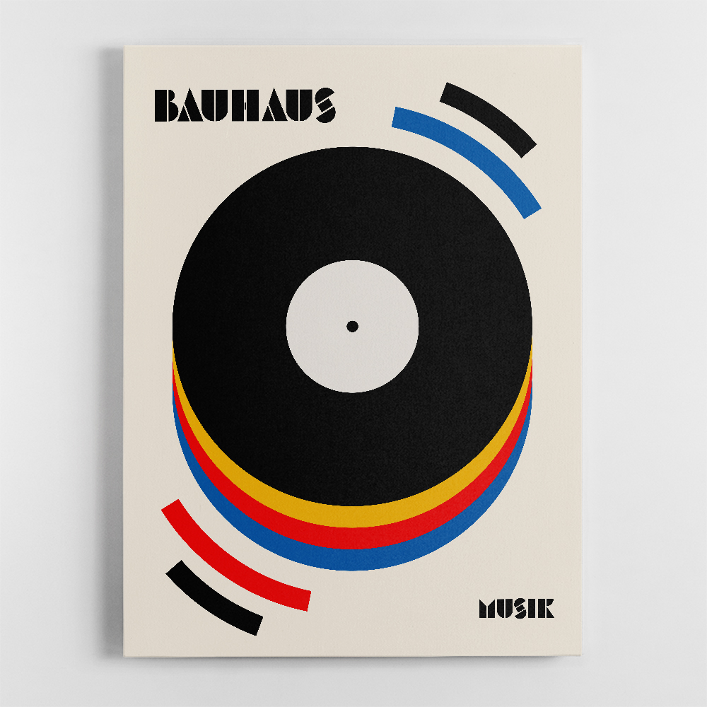 Bauhaus Musik Retro Illustration