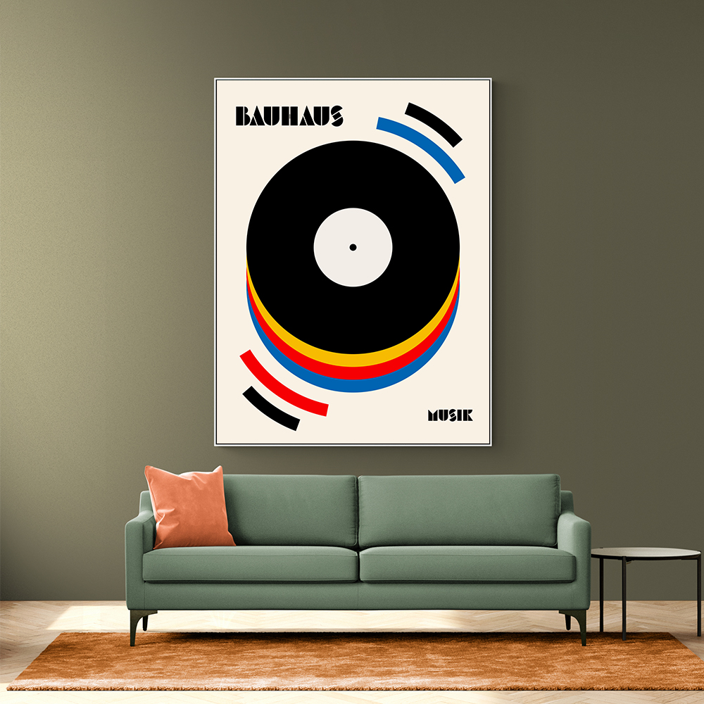 Bauhaus Musik Retro Illustration