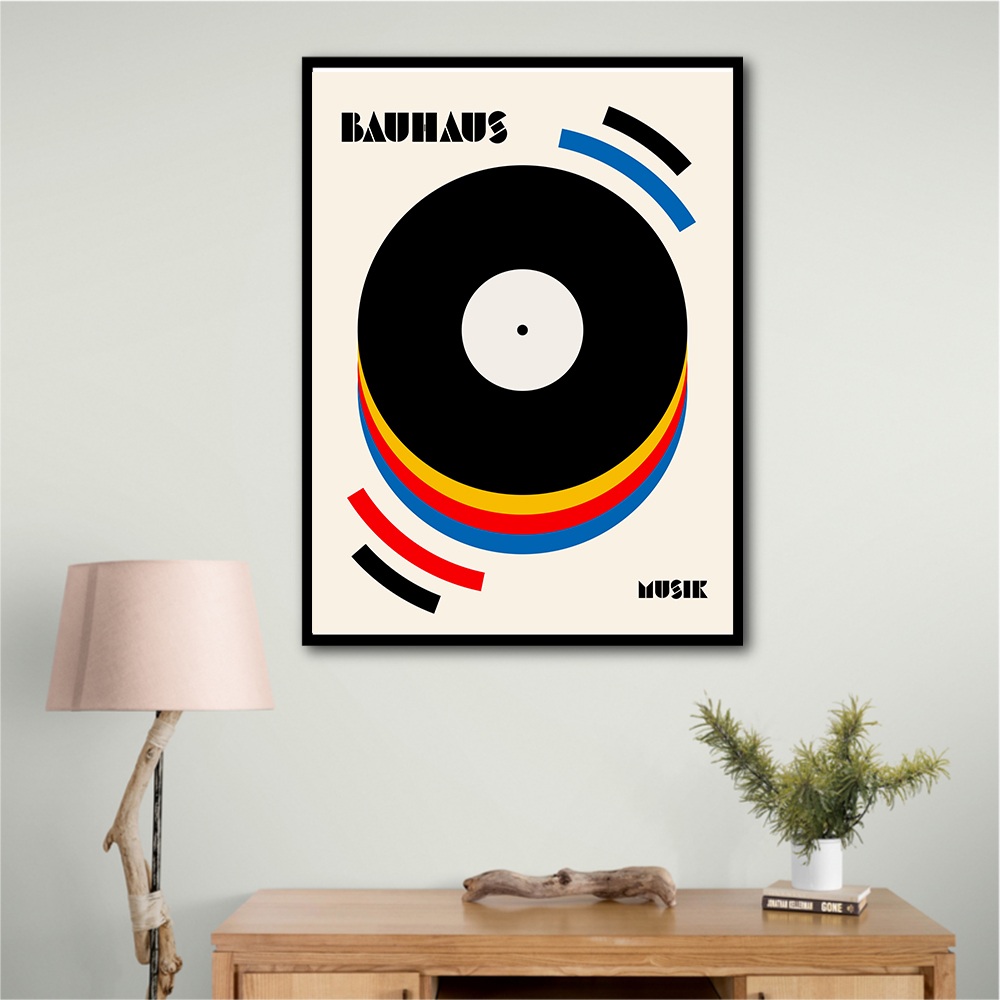 Bauhaus Musik Retro Illustration