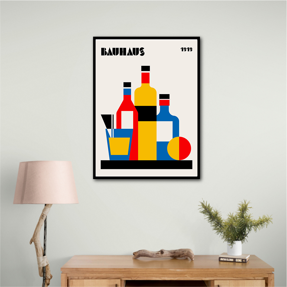 Bauhaus Wine Print