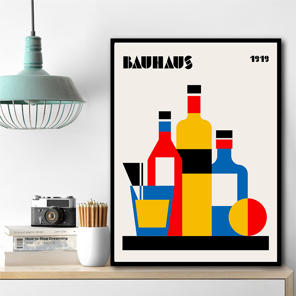 Bauhaus Wine Print