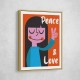 Peace a Love Mid Century Illustration