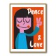 Peace a Love Mid Century Illustration