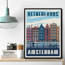 Amsterdam Travel Print