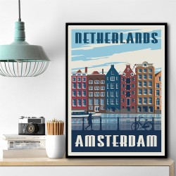 Amsterdam Travel Print