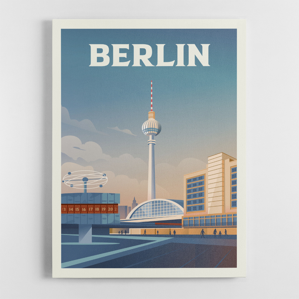 Berlin Cityscape Travel Print Berlin Cityscape Travel Print