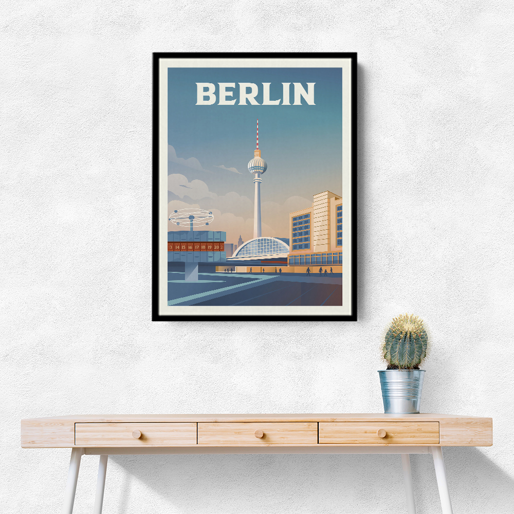 Berlin Cityscape Travel Print Berlin Cityscape Travel Print
