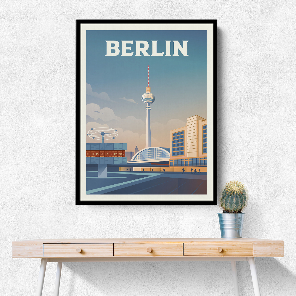 Berlin Cityscape Travel Print Berlin Cityscape Travel Print