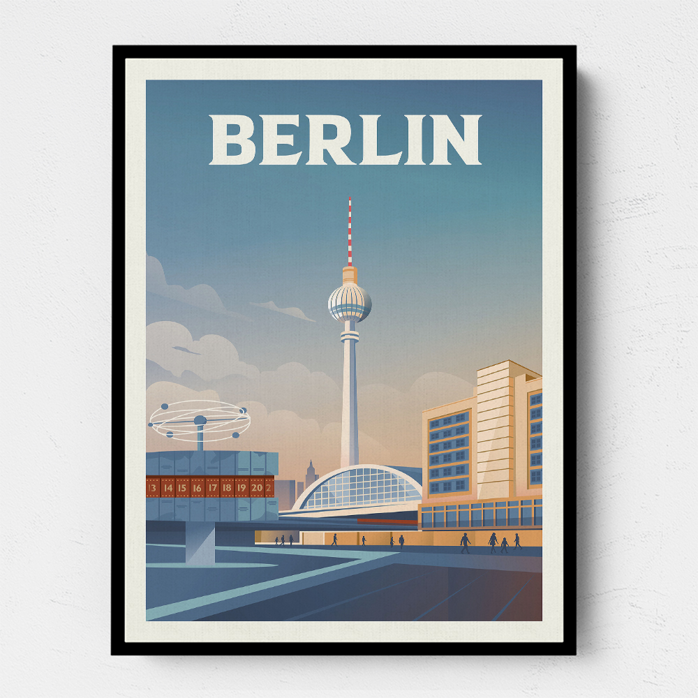 Berlin Cityscape Travel Print Berlin Cityscape Travel Print