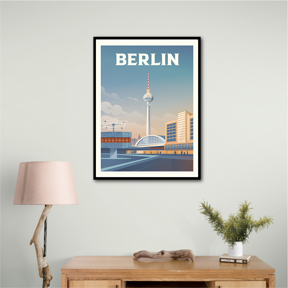 Berlin Cityscape Travel Print Berlin Cityscape Travel Print