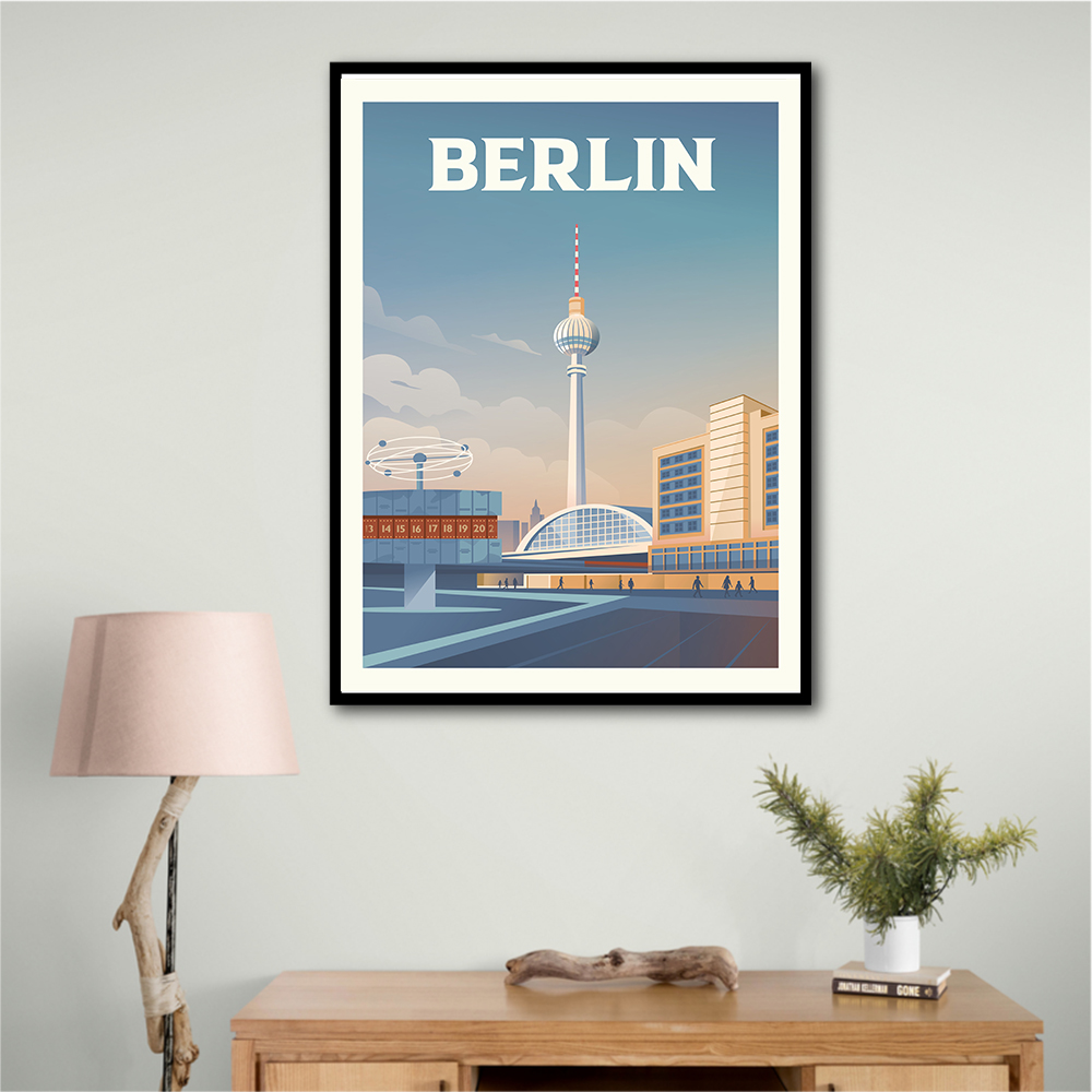 Berlin Cityscape Travel Print Berlin Cityscape Travel Print