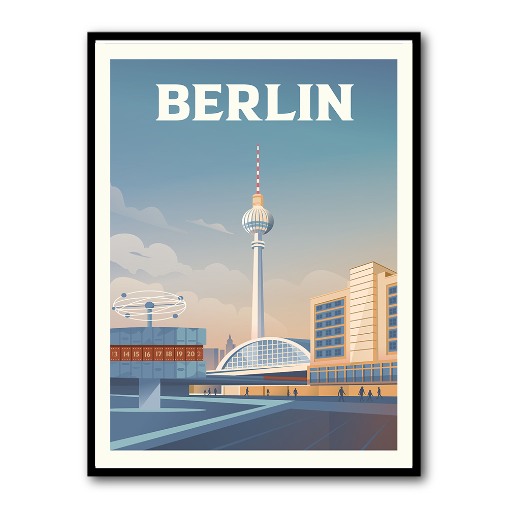 Berlin Cityscape Travel Print Berlin Cityscape Travel Print