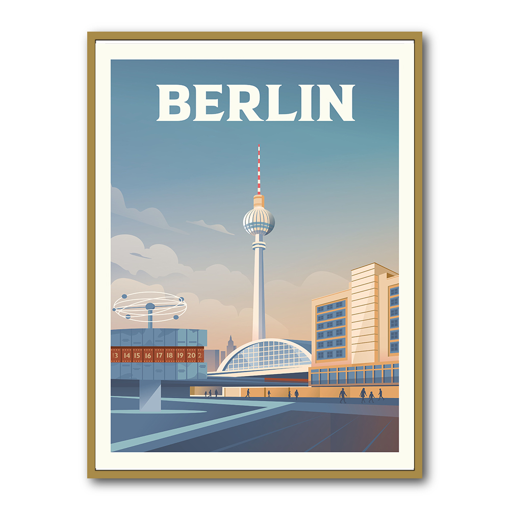 Berlin Cityscape Travel Print Berlin Cityscape Travel Print