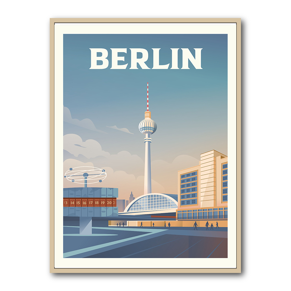 Berlin Cityscape Travel Print Berlin Cityscape Travel Print