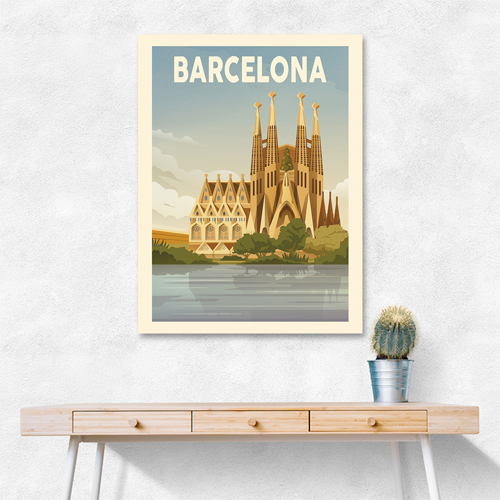 Barcelona Travel Print Barcelona Travel Print