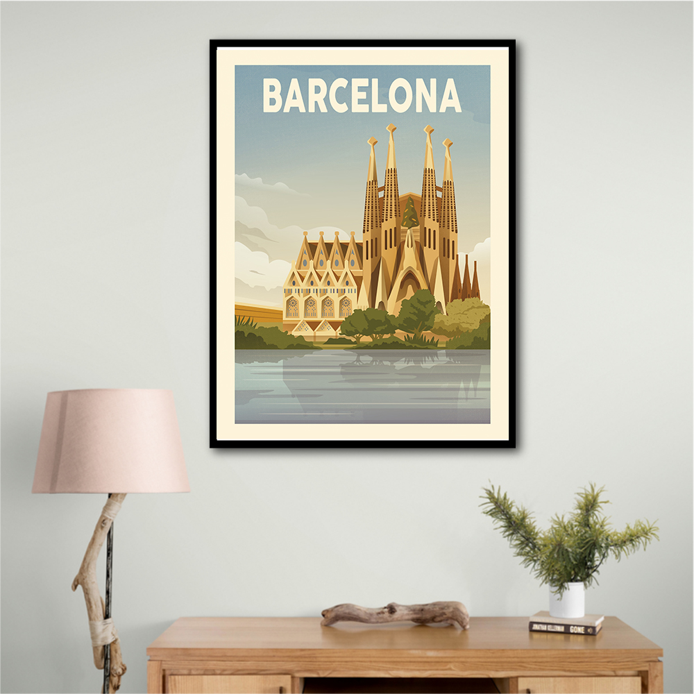 Barcelona Travel Print