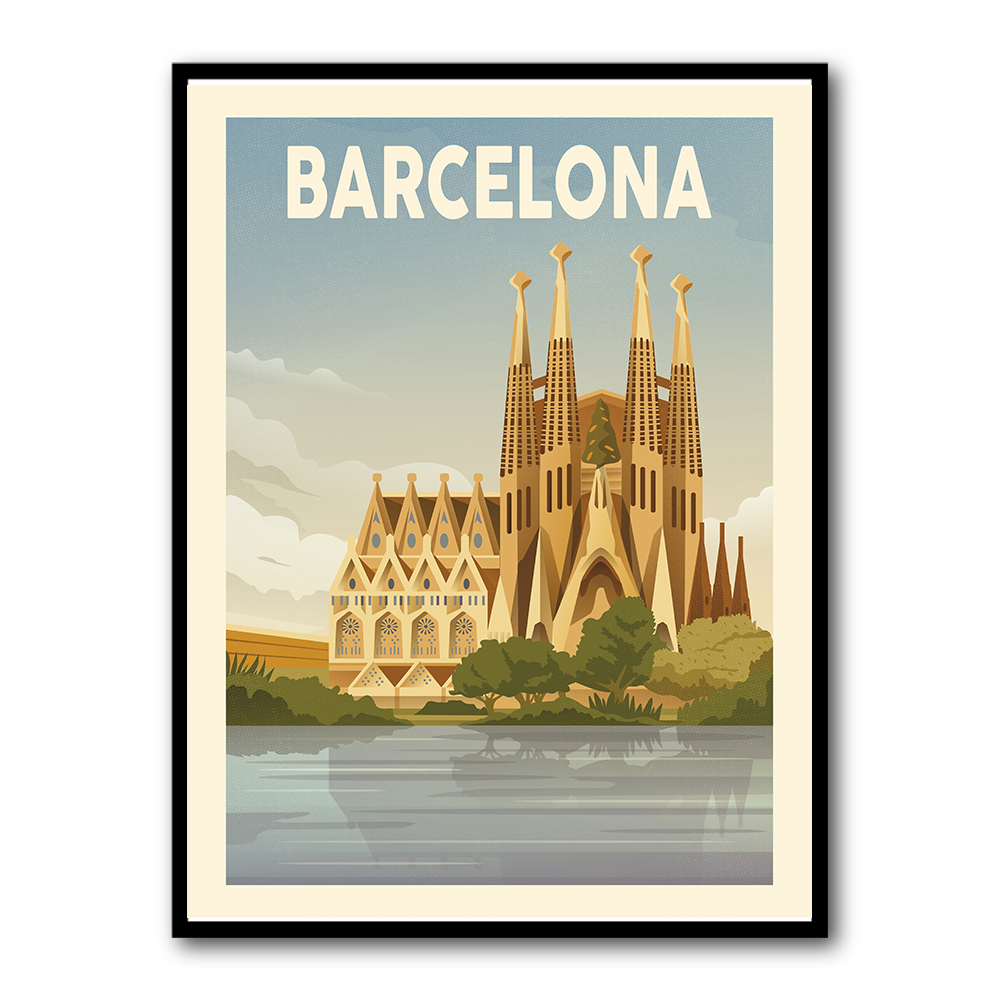 Barcelona Travel Print