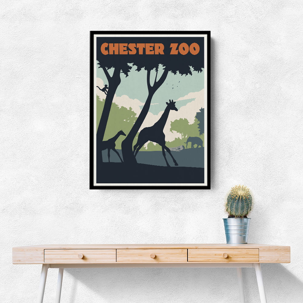 Chester Zoo Travel Print Chester Zoo Travel Print