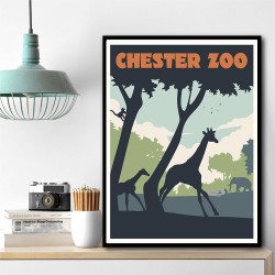 Chester Zoo Travel Print