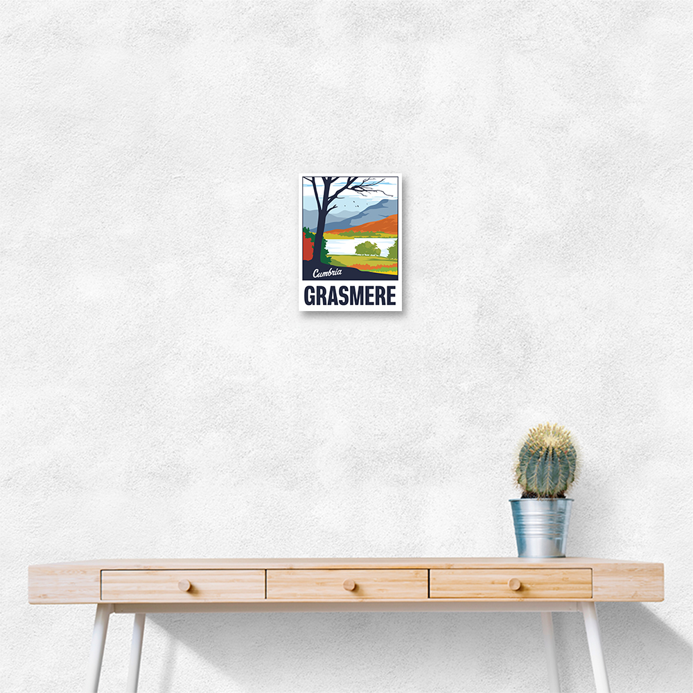 Grasmere Lake District Travel Print Grasmere Lake District Travel Print