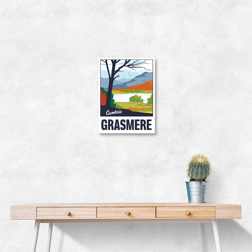 Grasmere Lake District Travel Print Grasmere Lake District Travel Print