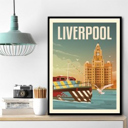 Liverpool Liver Building Travel Print